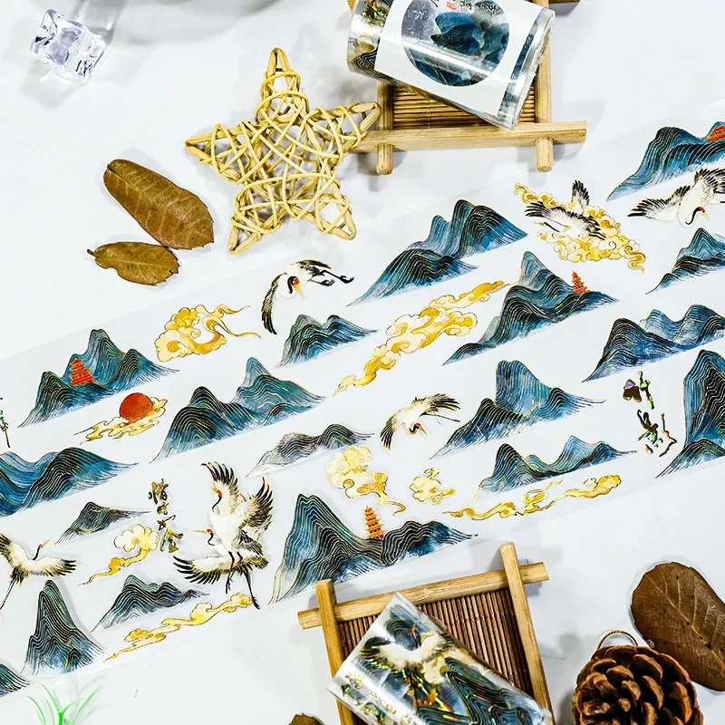 Washi Tape 2m/Roll Chinese Vintage Boy PET Ancient Characters Masking Tape For Scrapbooking Stickers Journal Diary Materials adhesive tape washi tape adhesive tapes masking tape decorative tape decoration tape decoration stickers
