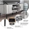 Mid-Century Modern Rustic 45" TV Stand with 2 Side Doors Entertainment Center Console for Living Room Bedroom Office - Supports 4