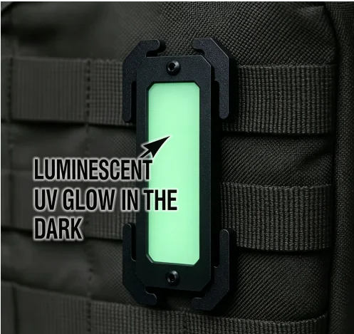 Tactical Glow-in-the-Dark Velcro Tag, Molle Mounting Buckle, Outdoor Backpack Light-Absorbing Panel, Luminous Identification Pat