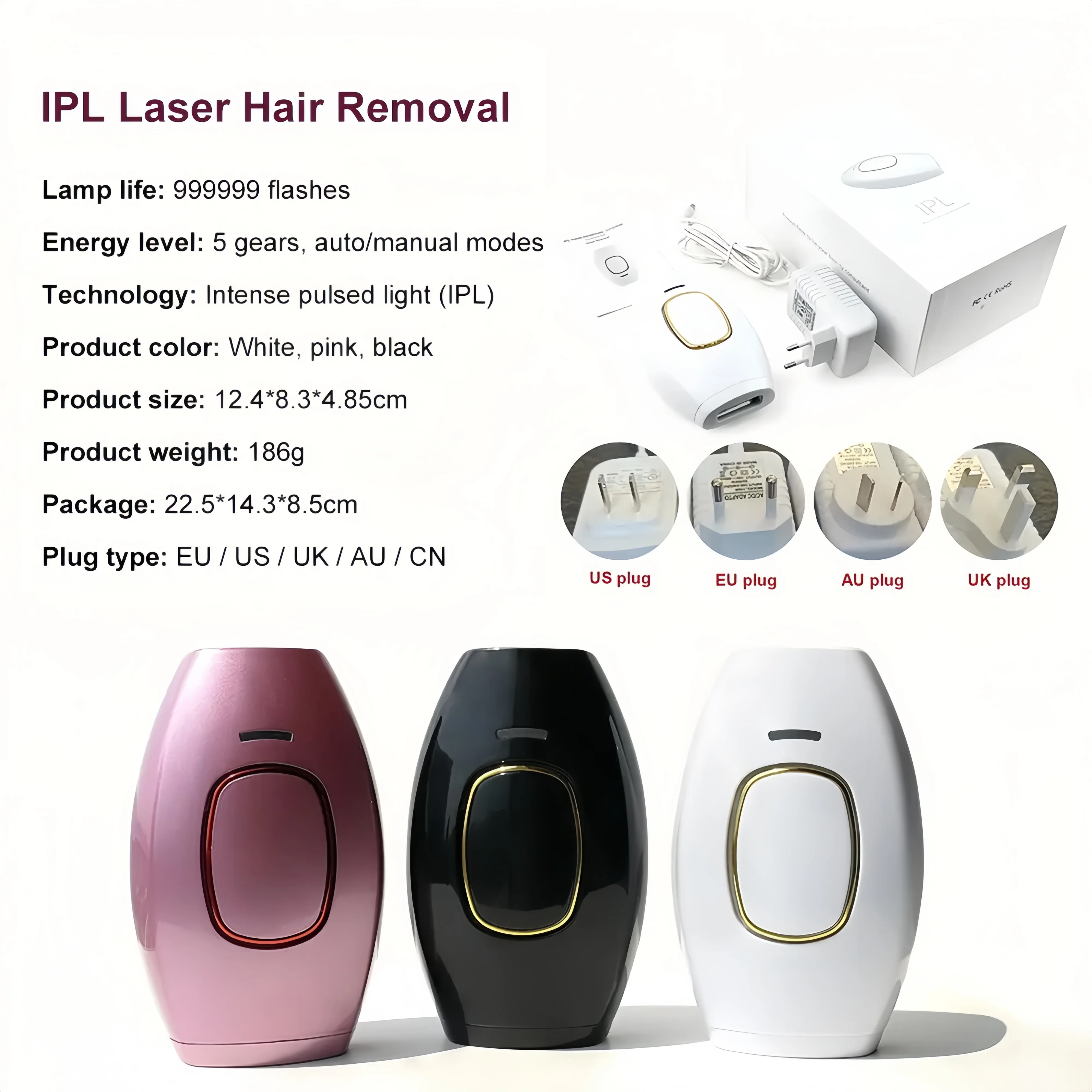 Swoson IPL Laser Hair Removal Device 999,999 Flashes Painless Depilator Home Use Permanent Laser Epilator for Women Body Bikini 5