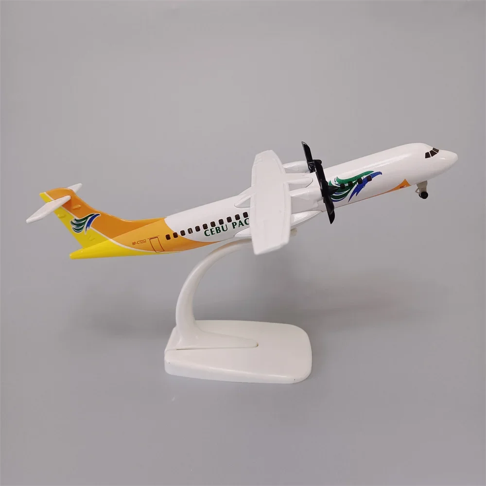 Новая модель самолета 20 см Филиппины CEBU PACIFIC AIR ATR Airlines из сплава металла, модель самолета с колесами, пропеллеры