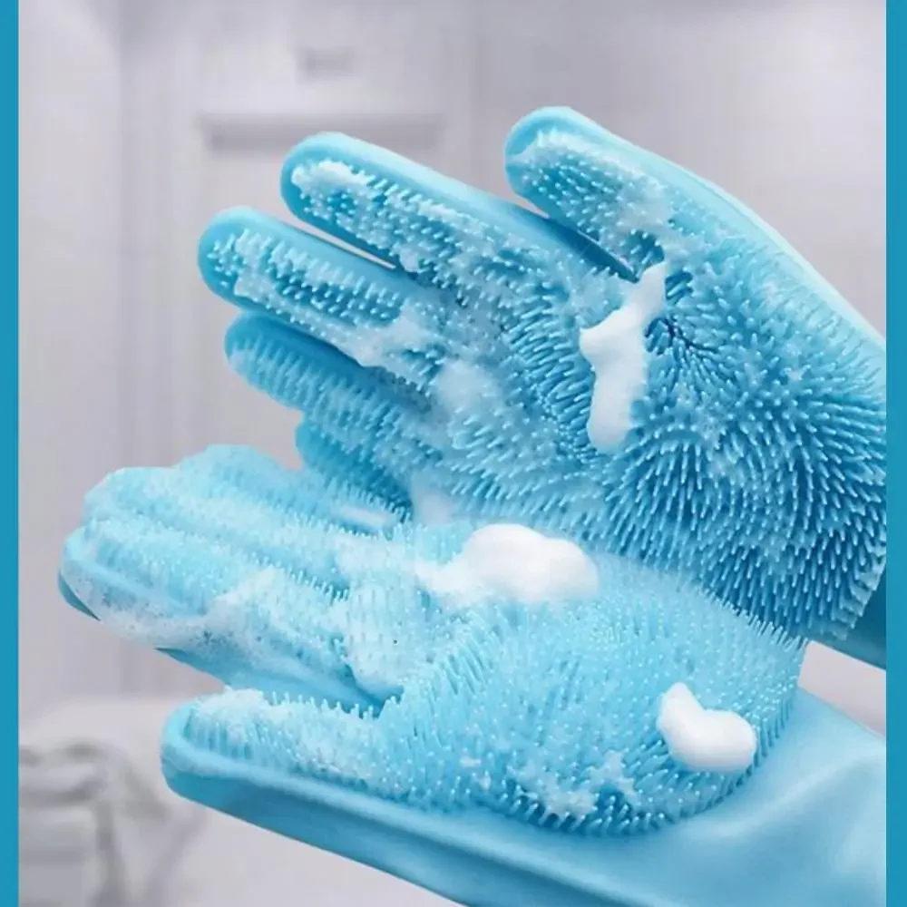 Pet Bath Massage Hair Removal Gloves High Quality Silicone Hair Removal Comfortable Clean Anti-Bite Gloves Dog Bath