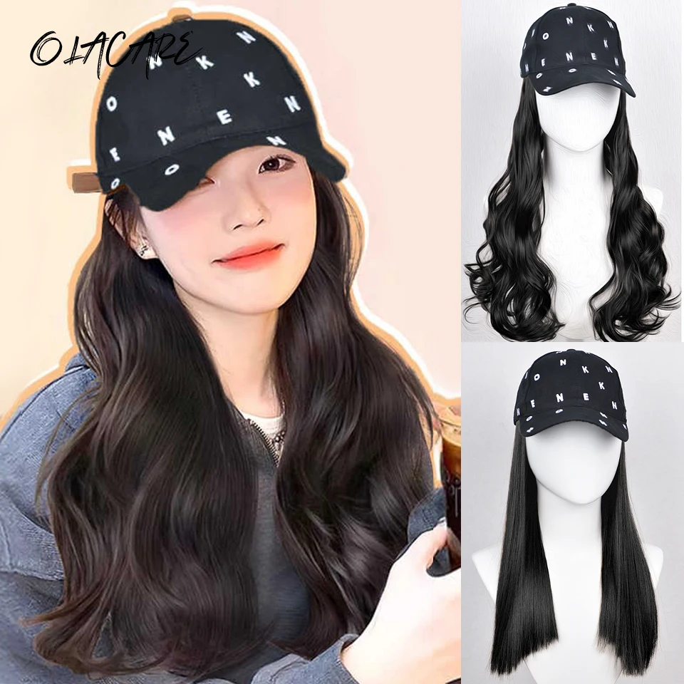Synthetic Long Straight Hair Wig Cap for Women