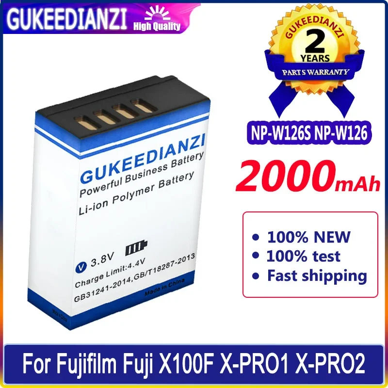 Gukeedianzi Batteria Np-W126S Np-W126 2000Mah Per Fujifilm Fuji X100F X-Pro1 X-Pro2 X-A1 X-A2 X-A3 X-A10 X-E1 Batteria