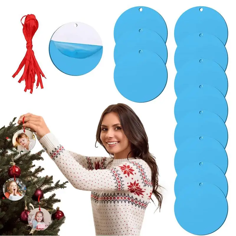 

Sublimation Blank Heat Transfer Printing Christmas Decoration Pendant MDF Printing New Years Gifts Halloween Day Decoration