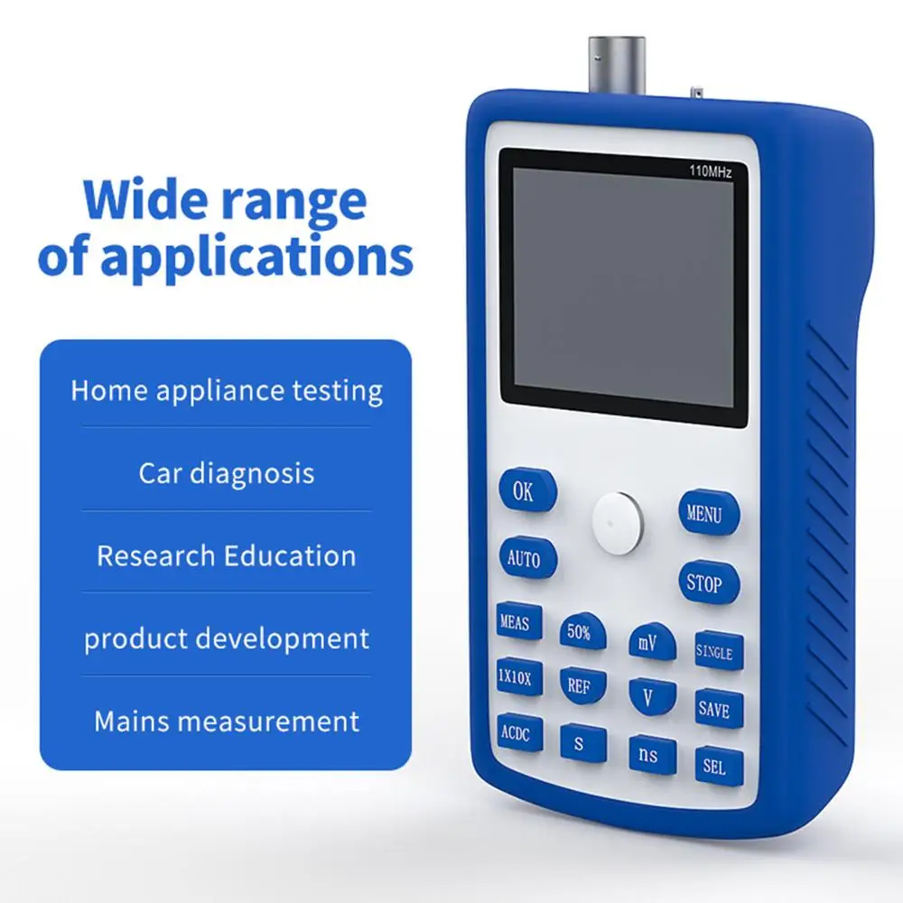 Digital Oscilloscope FNIRSI 1C15 Professional Digital Oscilloscope 110MHz Analog Bandwidth 500MS/s Sampling Rate Supports 1Khz Square Wave 400V