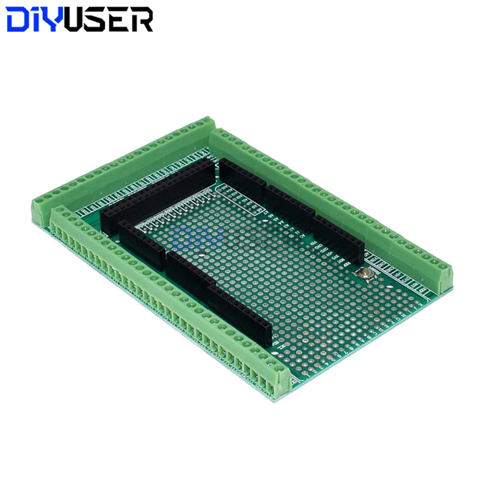 Arduino MEGA 2560 R3 Shield Board Prototype Expansion Module with Screw Terminal Blocks & Double-Side PCB Kit