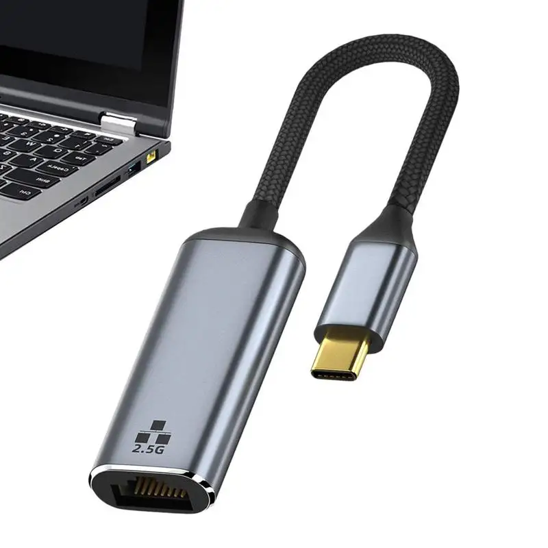 

USB Cable Type-C To 2.5 Gigabit Ethernet Port Adapter Cable Widely Compatible Cable Double End USB Cord Compatible With Hard