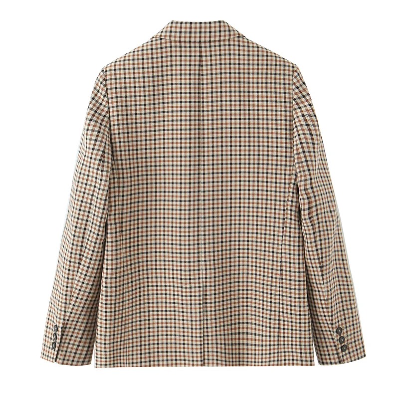 2025 New Fashion Women Pants Two Piece Set Women Chic Plaid Blazer Coat + Trousers 2 Pieces Sets Office Women Suit