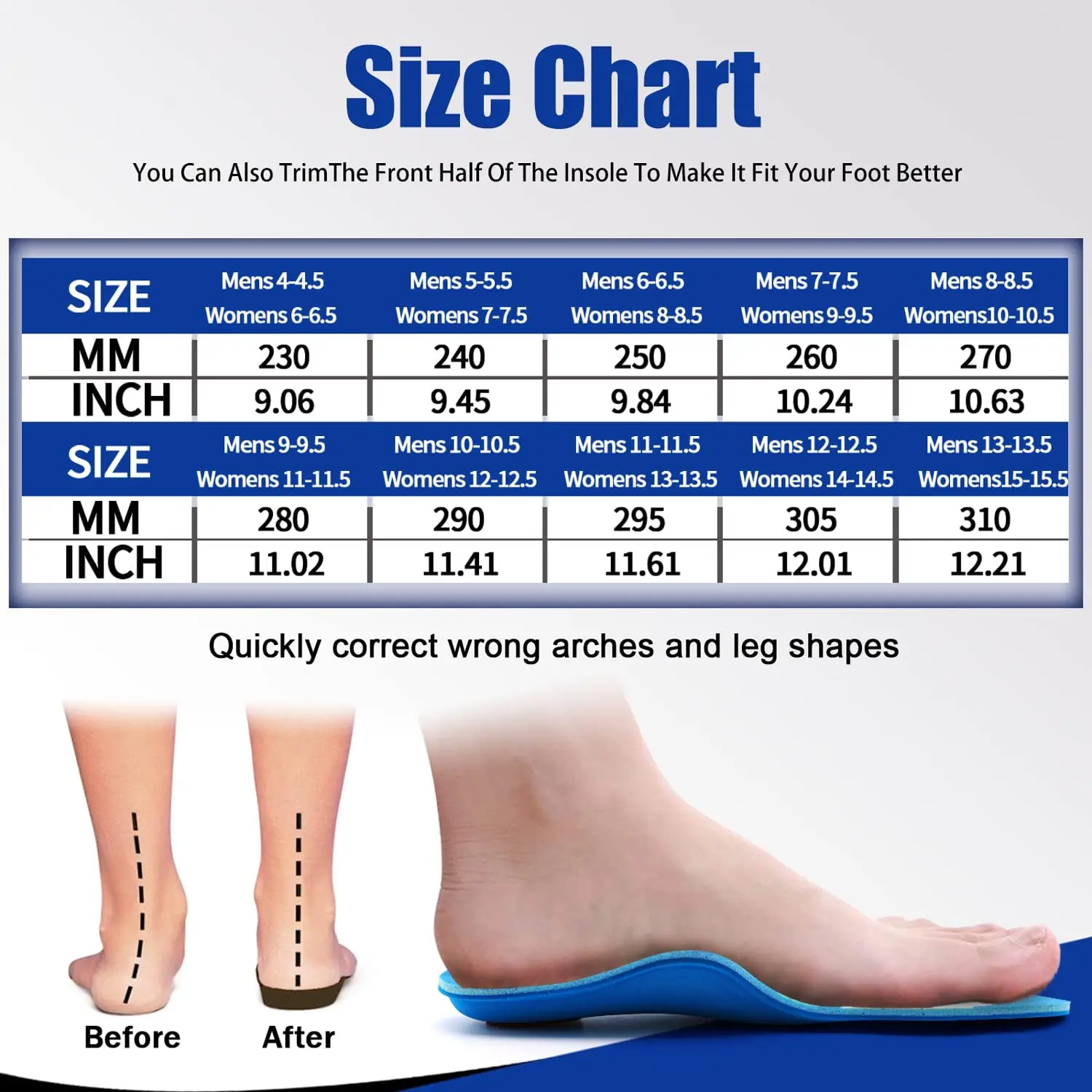 TOPSOLE Upgrade Orthopedic Insoles Arch Support Eva For Flat Foot Plantar Fasciitis Template Health Shoe Sole Pad Insoles Men