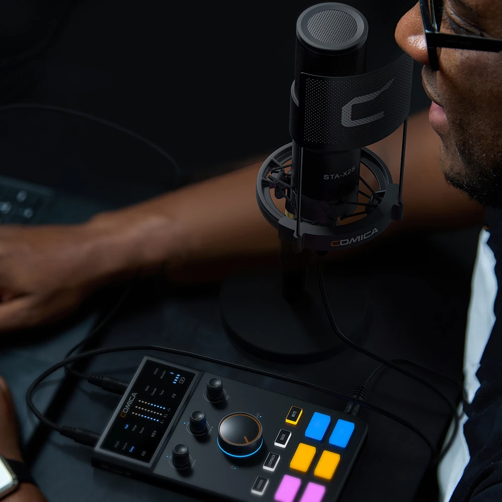 ADCaster C1 Audio Interface, Bluetooth connection For Streaming/Gaming/Podcastin