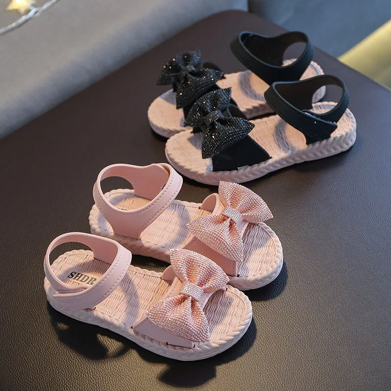 

sandalias Zhongda Children's Sandals 2024 Summer New Soft Sole Princess Shoes Versatile Girl Sandals Cute Beach Shoes kid shoes