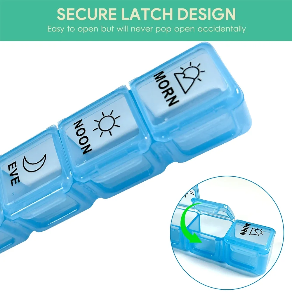 Premium Monthly Pill Organizer with Daily Compartments for Supplements and Medication
