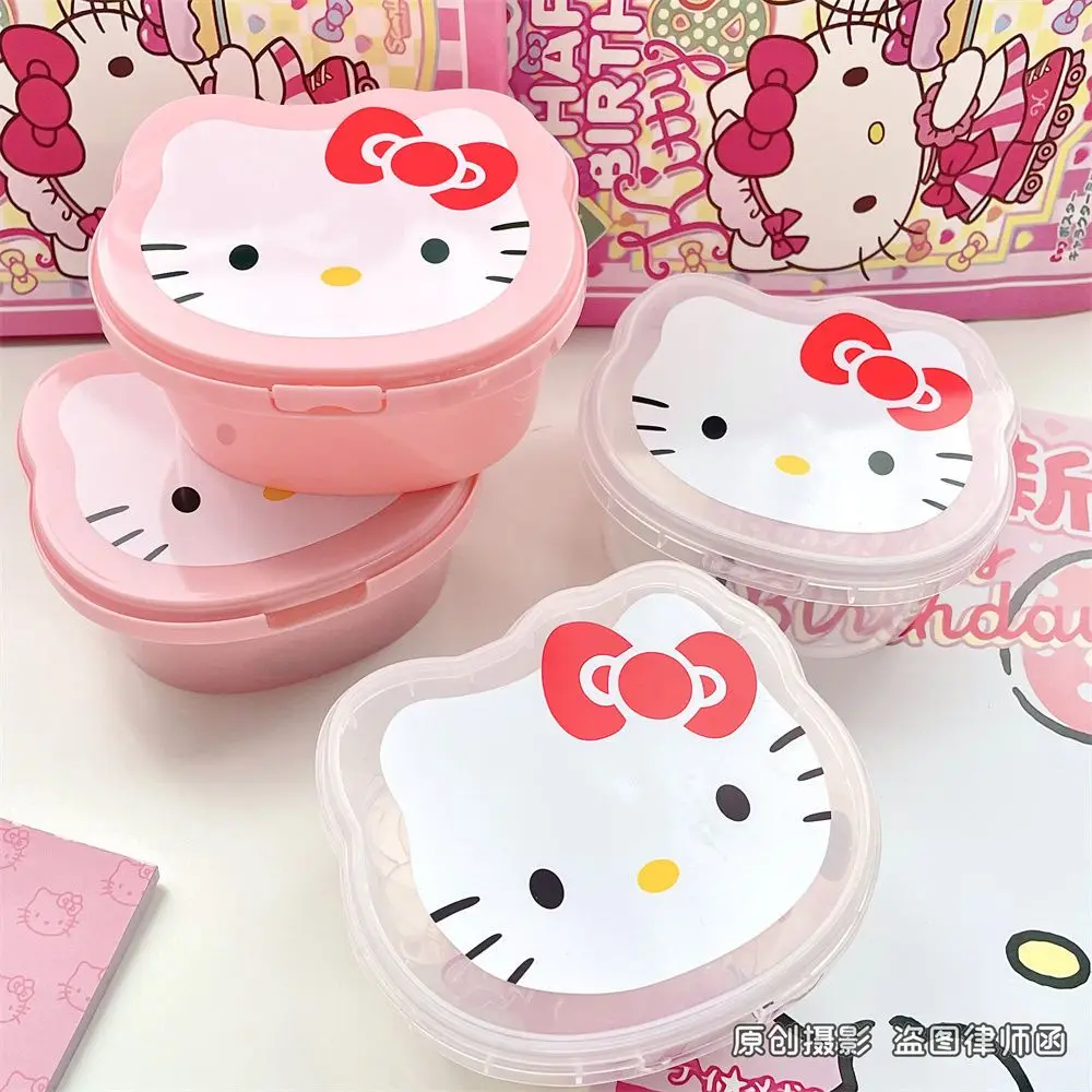 

Sanrio Cute Hello Kitty Storage Box Girly Heart Stationery Sorting Tape Cover Box Jewelry Storage Desktop Decoration Girls Gift