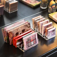 Makeup Organizer Desktop Multi-cell Display Box Makeup Blush Cosmetics Shelf 7-compartment Plastic Eye Shadow Tray Storage Box 2