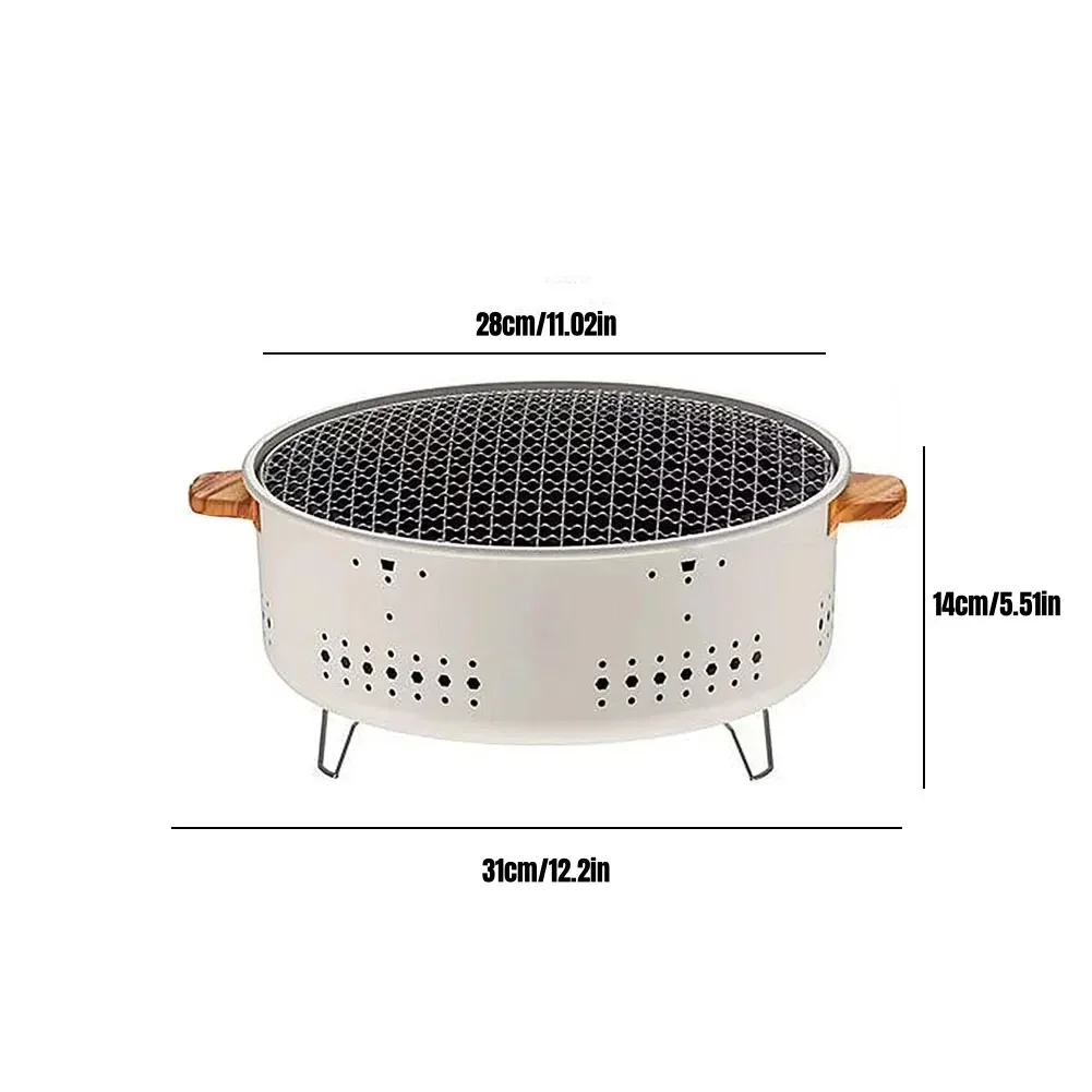 Portable Charcoal BBQ Grill – Stainless Steel Outdoor Camping Stove 5