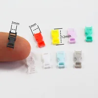 New Wholesale 3mm Smallest Plastic Mini Buckles for Doll Bags Pants Shoes Sew DIY Toy Clothing Decorative Bags Eye-splice Buckle 1