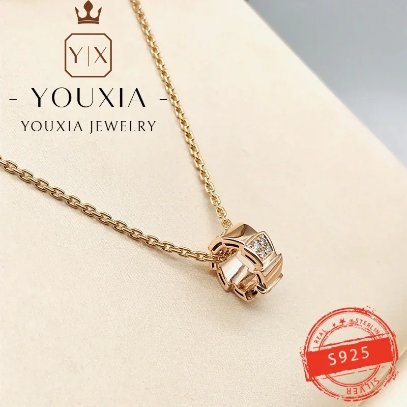 

Best-selling European and American 925 Silver Luxury Jewelry Simple Party Birthday Gift Holiday Necklace for Women