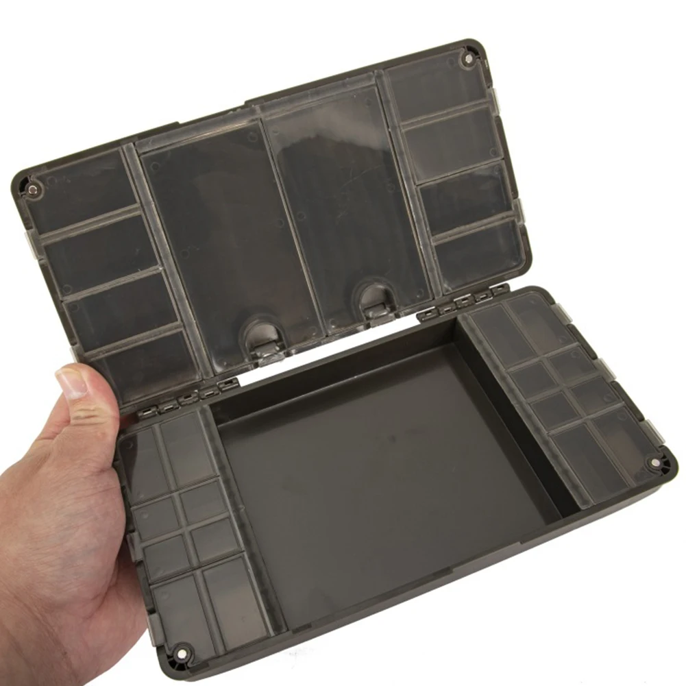 Carp Fishing Organizer Box Portable Fishing Tackle Storage Organizer 27 Grid Magnetic Multipurpose Compartments Pesca Tool