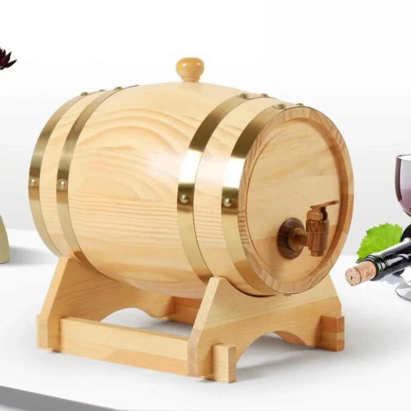빈티지 오크 나무 와인통 1.5L/3L 화이트 와인 레드 와인 소나무통 홈데코 맥주통 수납 레진 수도꼭지 축제 선물