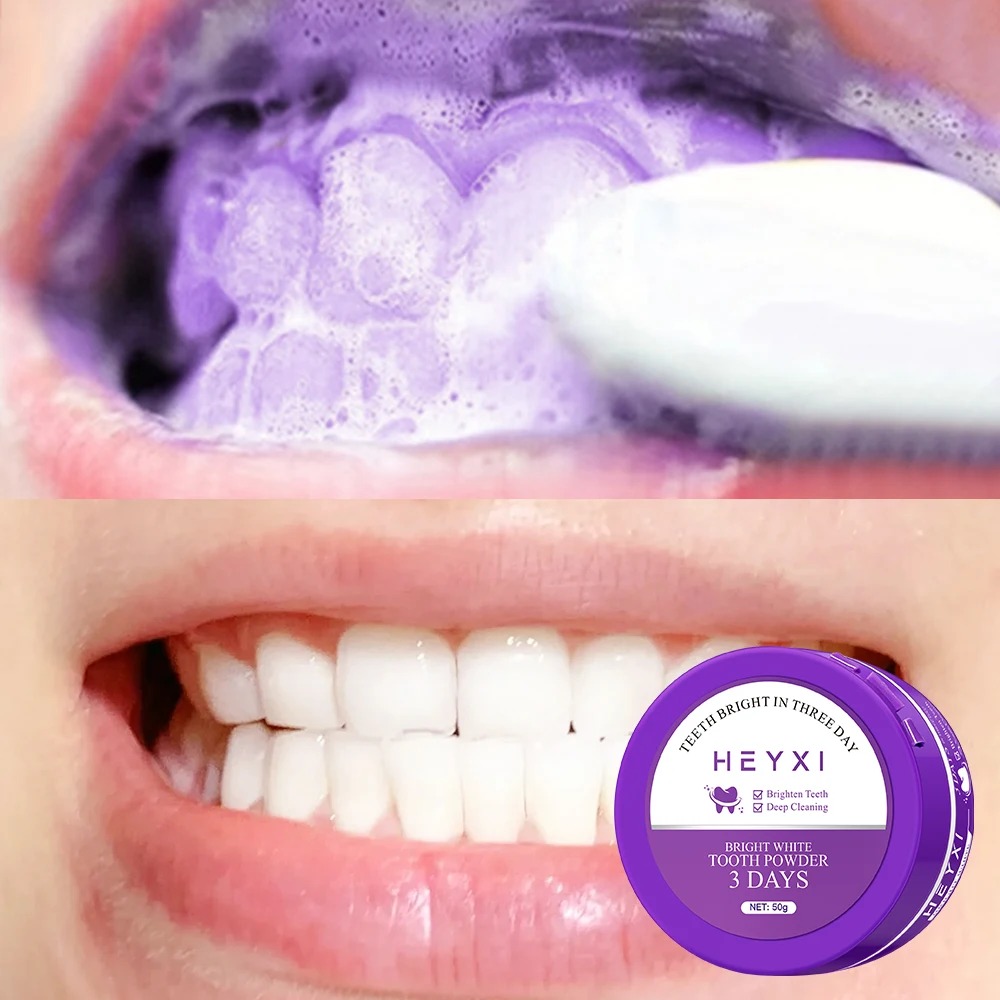 Purple Tooth Powder - Deep Cleansing & Fresh Breath Formula for Gentle Tooth Protection