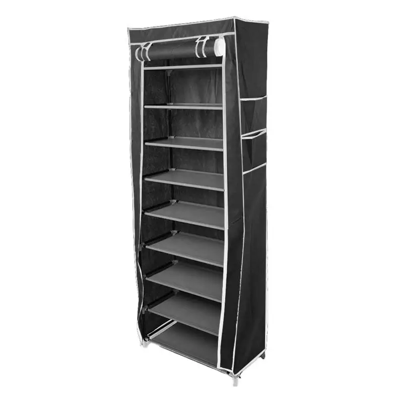 Shoe Cabinets Simple Dustproof Fabric Organizer Stand Holder Hallway Saving Space Shoe Shelf Home Furniture Storage Shoe Rack images - 6