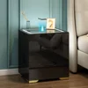 Nightstand with Wireless Charging Station & USB Charging, Smart Bedside Table with Adjustable LED Lights, End Table Organizer 1