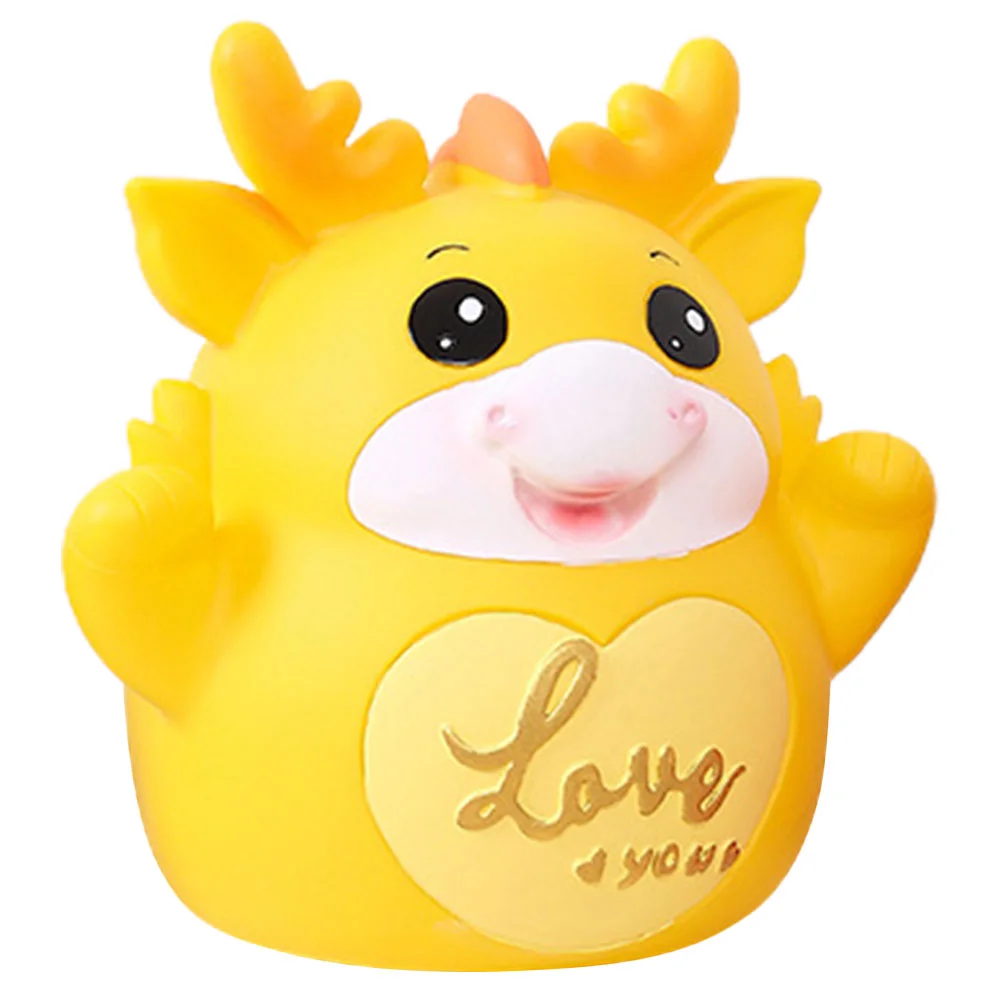 

Kids Presents Zodiac Dragon Model Piggy Bank Desktop Coin Vinyl Cartoon Ornament Childrens Gifts