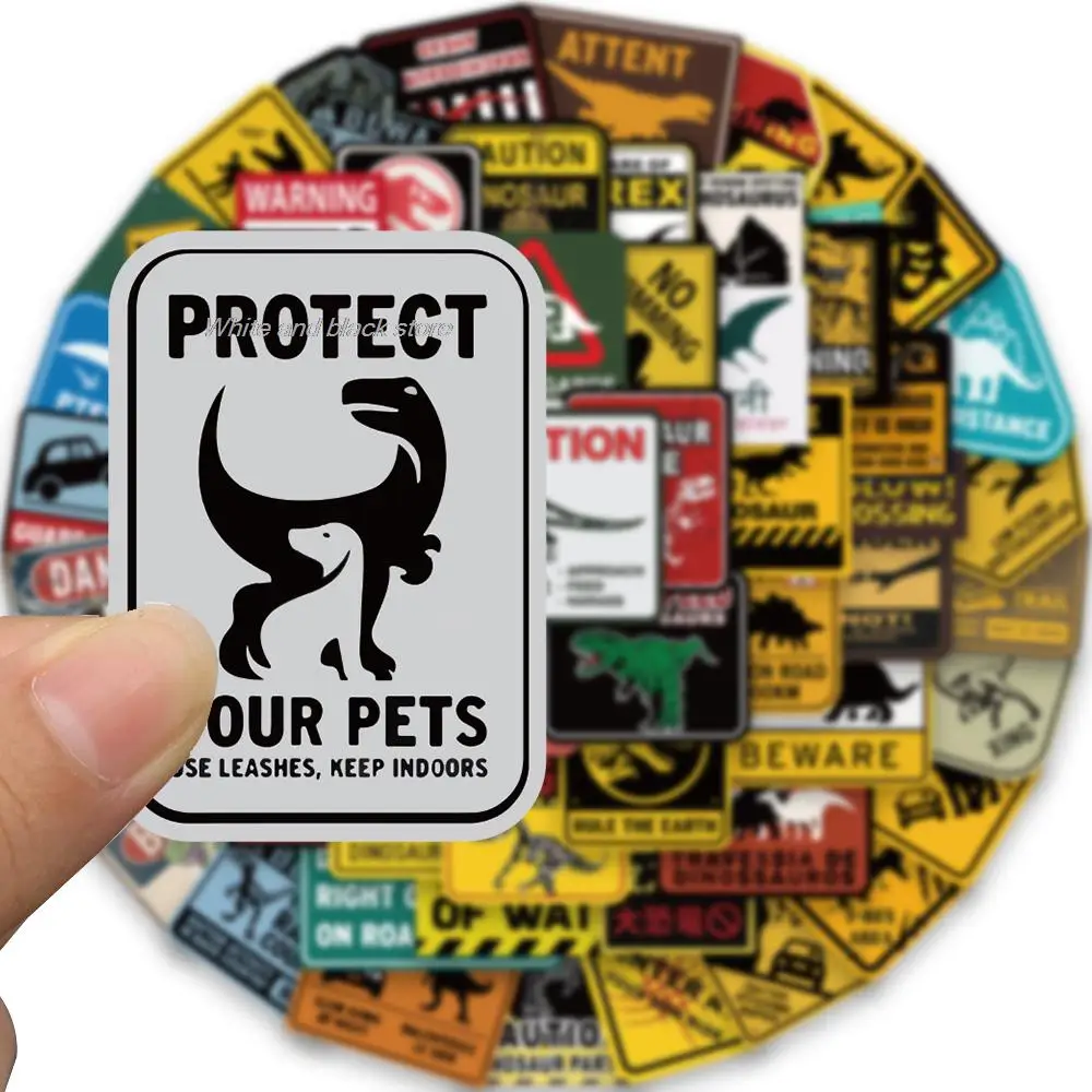10/60 Pcs Jurassic World Signs Stickers Harajuku Luggage Laptop Decoration Salon Living Room Bicycle Cafe Hip Hop Decal Gift