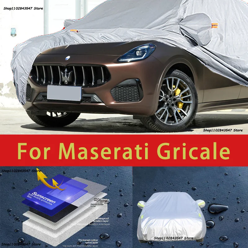 

For Maserati Gricale Outdoor Protection Full Car Covers Snow Cover Sunshade Waterproof Dustproof Exterior Car accessories