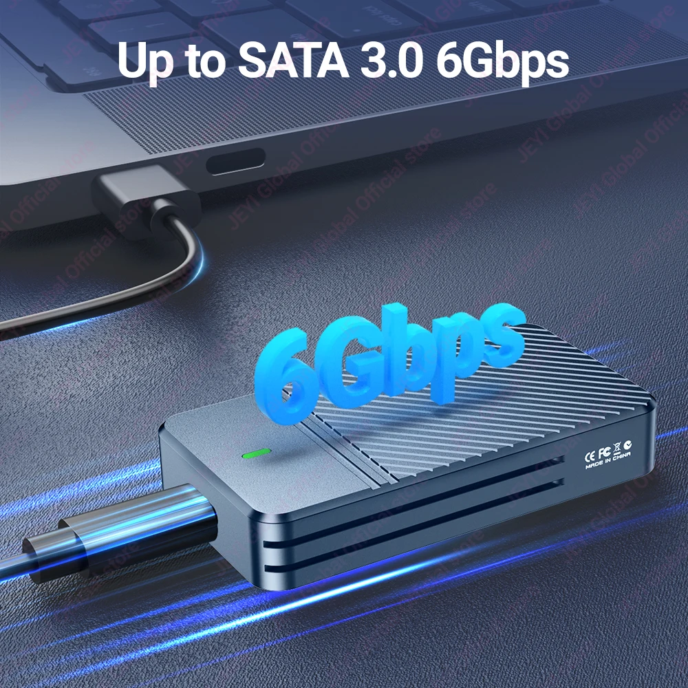 JEYI SSD 인클로저 어댑터 케이스, mSATA 내부 솔리드 스테이트 드라이브 하드 드라이브용, 타입 C 포트 포함, mSATA to USB 3.1 Gen2, 10Gbps