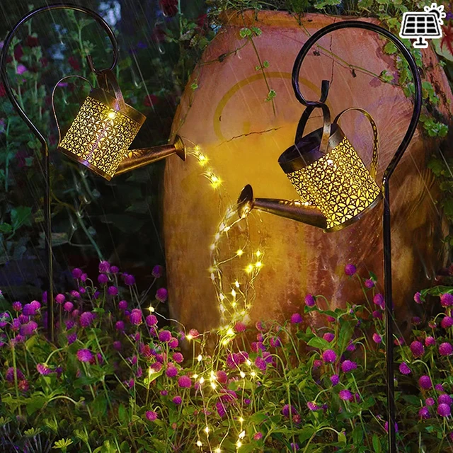 Solar Garden Lanterns Outdoor Waterproof Hanging Decorative American Flag  Lights for Patio Yard Camping Deck Porch Outside Table Decorations