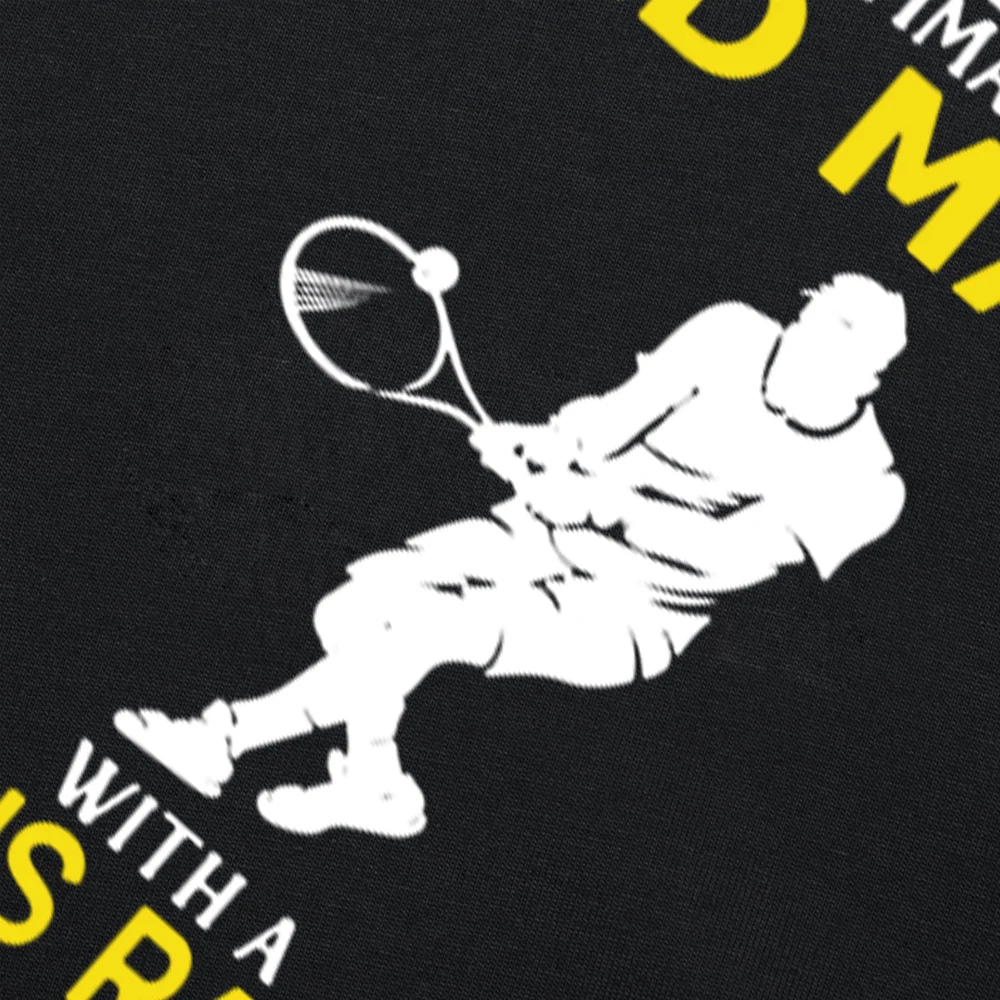 Funny Never Underestimate Old Man With Tennis Racket T Shirts Cotton Streetwear Short Sleeve Birthday Gifts Summer Style_voghion.com