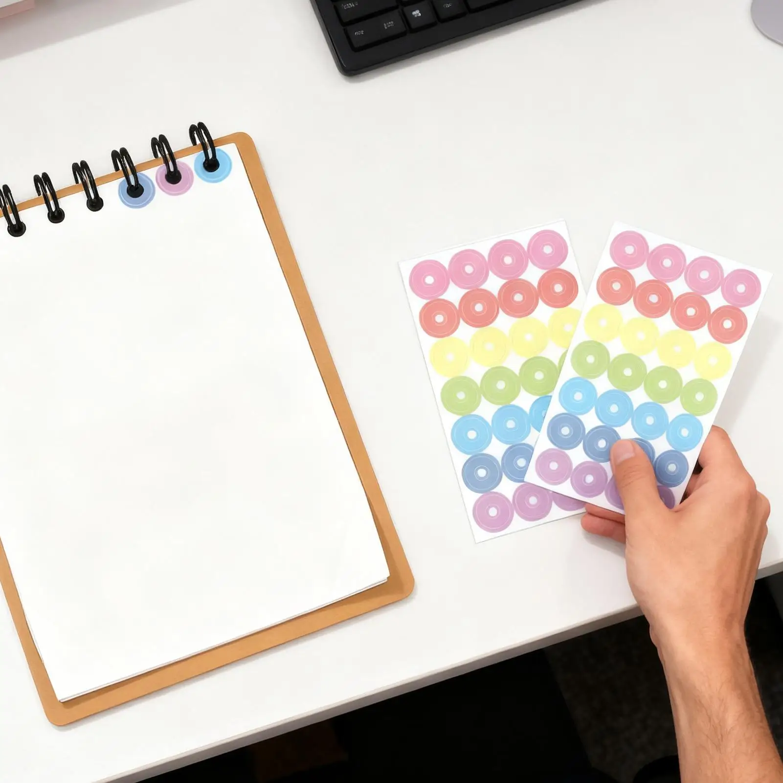 Paper Hole Reinforcements Round Sticky Reinforcers Self-adhesive Hole Protectors For Paper For Drafting Loose Notes Package Book