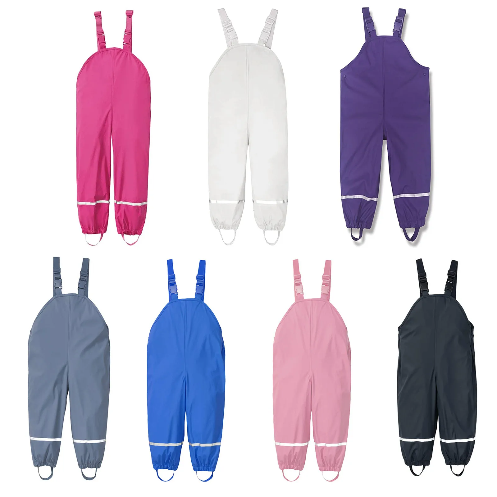 Children Waterproof Rain Pants Toddler Kids Boys Girls Rain Dungarees Windproof Waterproof Overalls Mud Jumpsuit Clothes штаны