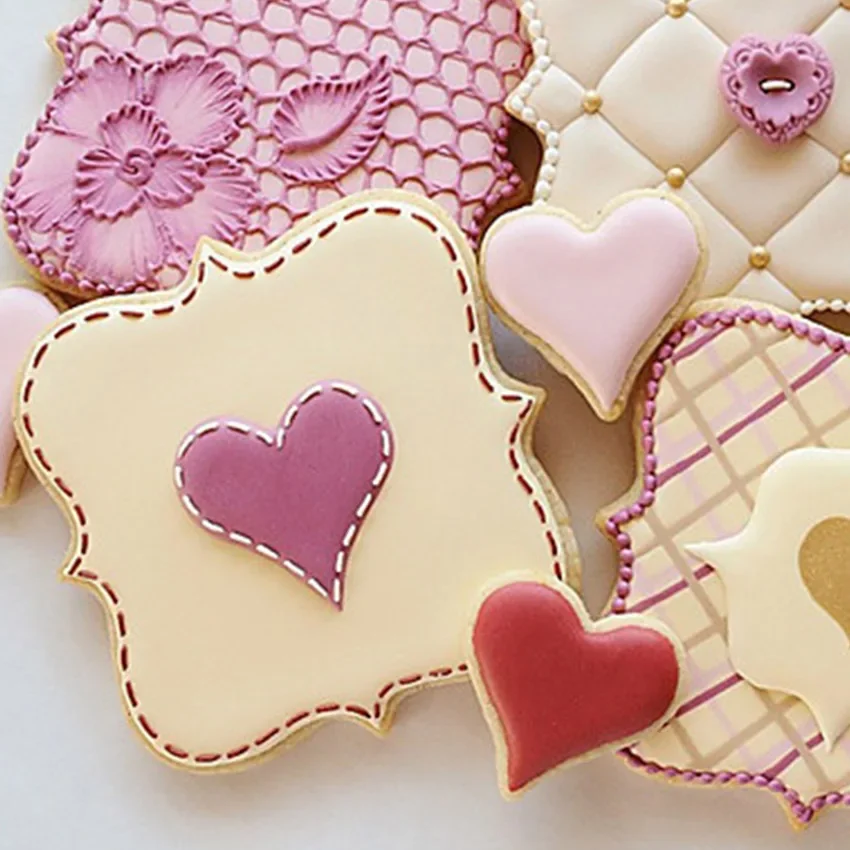 Cookie Cutter Sugar Biscuit Mold 3Pcs Plaque Cutter Cookies Frame DIY Cake Oval Square Rectangle Fancy Stainless