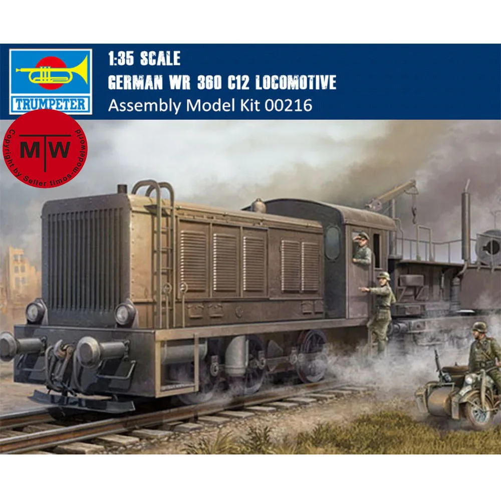 

Trumpeter 00216 1/35 Scale German WR 360 C12 Locomotive Military Plastic Assembly Model Kits