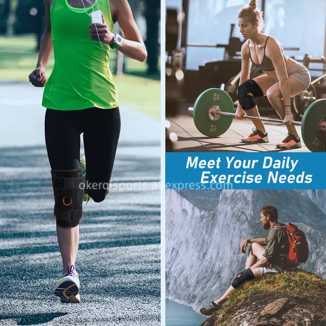 1Pcs Knee Brace Support for arthitis Sport Compression Knee Pad Sleeve for Basketball Volleyball Dance Open Patella Wrap kneepad 6