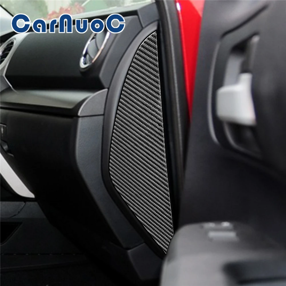 

Car Carbon Fiber Stickers Door Anti-collision Panel Decorative Accessories For Toyota Tundra 2014-2018 Auto Interior Mouldings