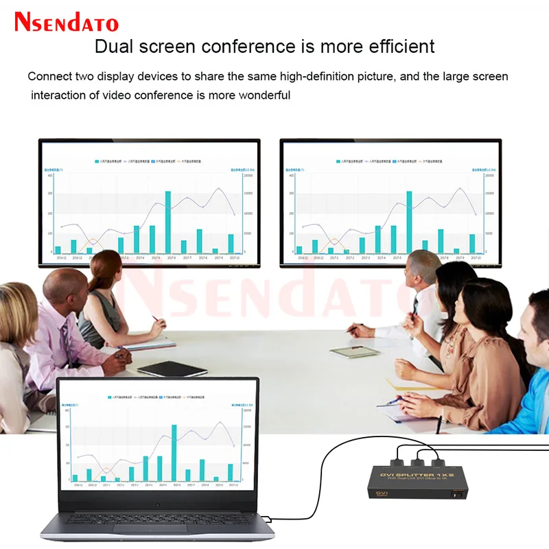 DVI Splitter 1X2 1 in 2 out DVI Switch Switcher 4K 1 DVI-D input and 2 DVI-D output 2 Port DVI Splitter For TV Monitor PC