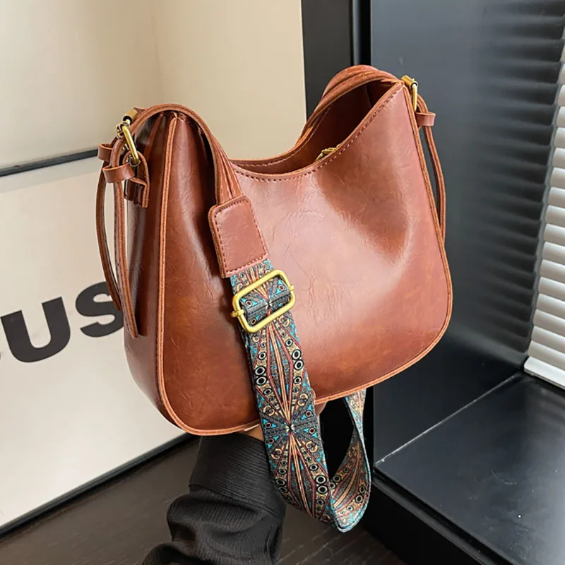 

Underarm Bag High-Grade Bag 2023 New Texture Special-Interest Design Wide Shoulder Strap Casual Bag Women's All-Match