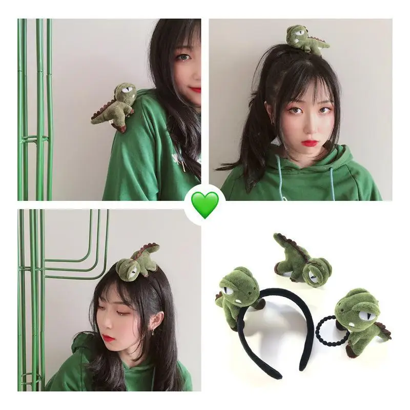 Cartoon Big Dinosaur Doll Cute Headband Coreano Internet Celebrity Super Cute Face Wash Vendita Cute Soft Girl Headband Female