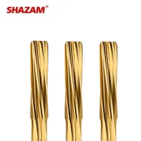 SHAZAM HSS-CO Helical Reamer Cobalt Titanium Plated Stainless Steel Special Straight Shank Reamer 3-20 Decimal Point Reamer 2