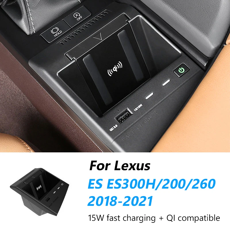 

For Lexus ES ES350 ES200 ES260 ES300H 2018-2021 Dedicated Wireless Charger Car Phone Wireless Charging Panel Auto Accessories