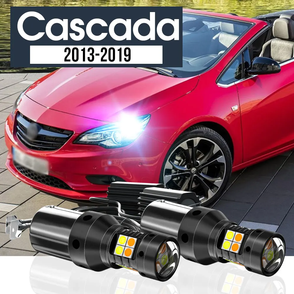 

2pcs LED Dual Mode Turn Signal+Daytime Running Light Blub DRL Canbus Accessories For Opel Cascada 2013-2019 2015 2016 2017 2018