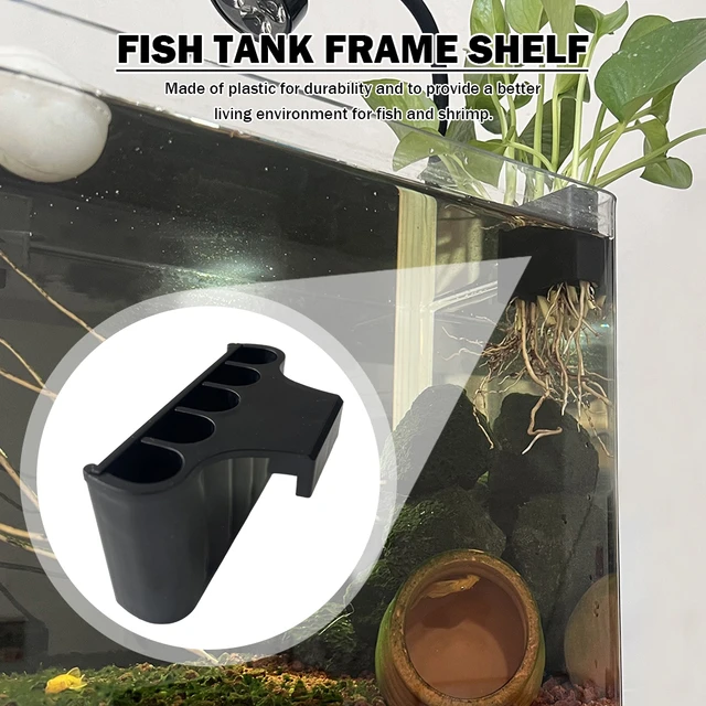 Planter Basket with Integrated Hook Planter Shelf Durable Plant Holder Easy  Installation Decorations Rack for Aquarium/Fish Tank