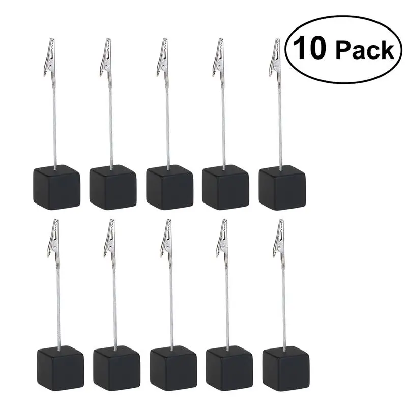 10pcs Cube Stand Wedding Table Name Number Holder Party Decoration Card Holders Picture Memo Note Photo Clip Holder