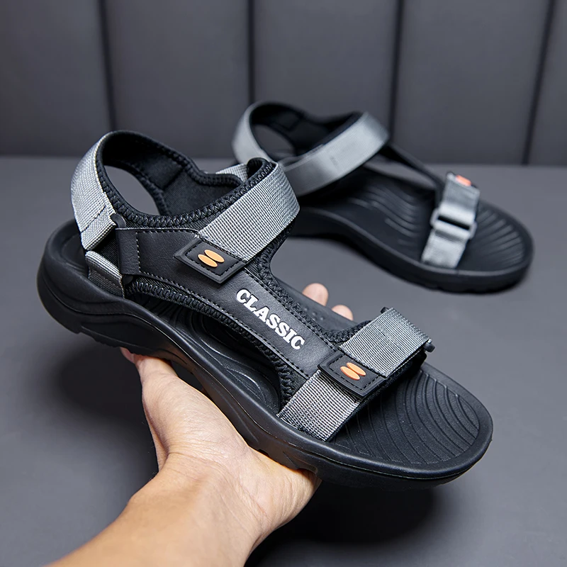 High Quality Sandals Men Beach Sandals Comfort Casual Shoes Lightweight Summer Large Size Men Sandals Comfortable Roman Sandals 6