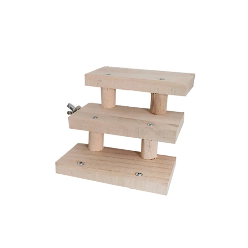 

Pet Parrot Perch Climbing Stairs Exercise 3/4/5/6/7/8 Layers Natural Wooden Ladder Bridge Hamster Chew Dropship