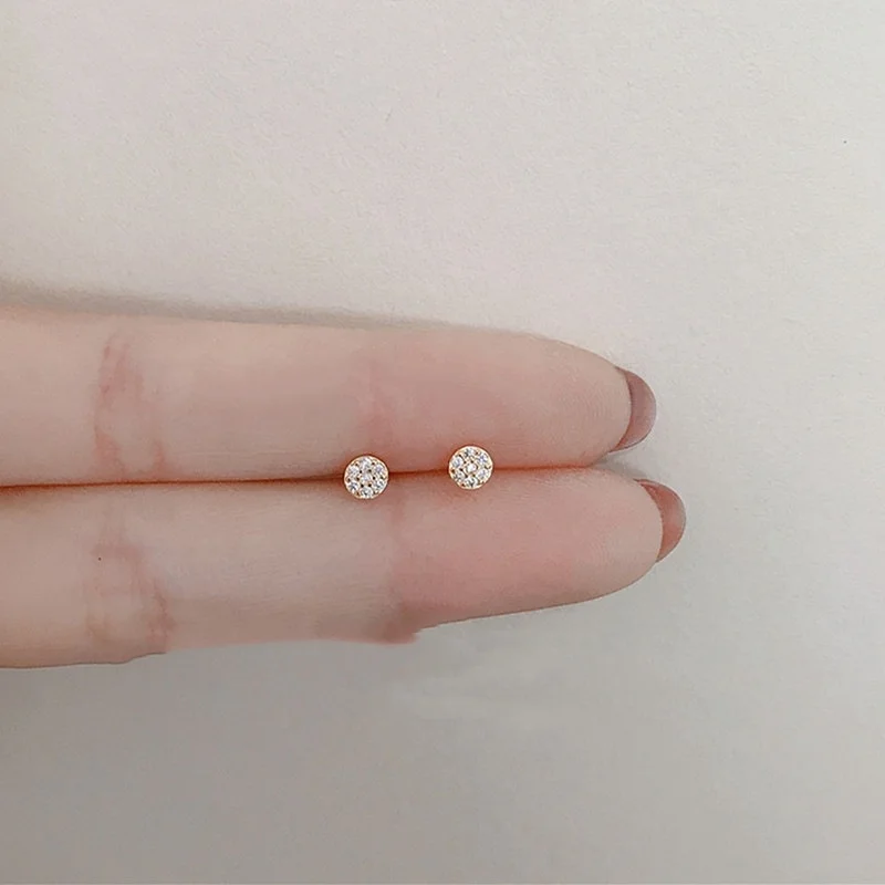 Multiple Style Earrings for Women Mini Zircon Candy Sweet Stud Ear Girls Flower Hypoallergenic Piercing Jewelry Fashion Gifts